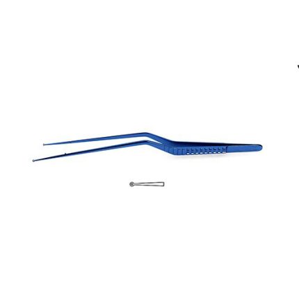 CV Elite - Titanium Bayonet-Style Ring Tip Micro Forceps - Smooth Tips